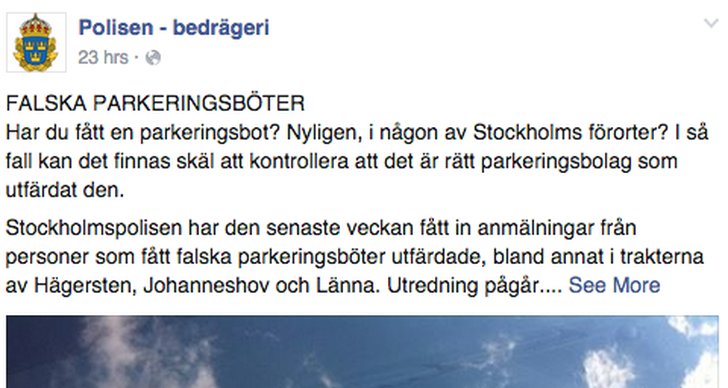 Bedrageri, Stockholm, P-bot